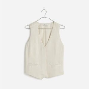 Madewell Button-Front Vest Top - cake batter